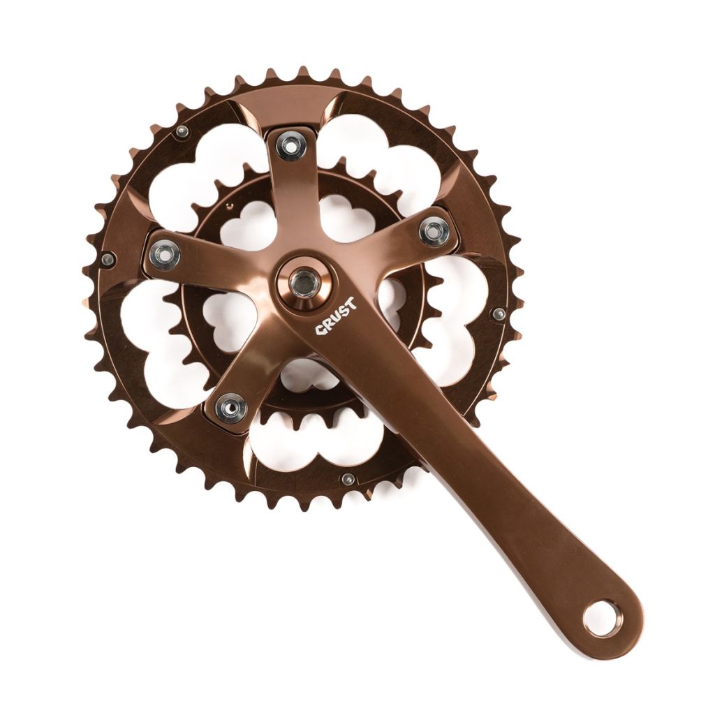 CRUST BIKES* heartbreaker crankset (brown) - BLUE LUG ONLINE CRUST BIKES* heartbreaker crankset (brown) - BLUE LUG ONLINE