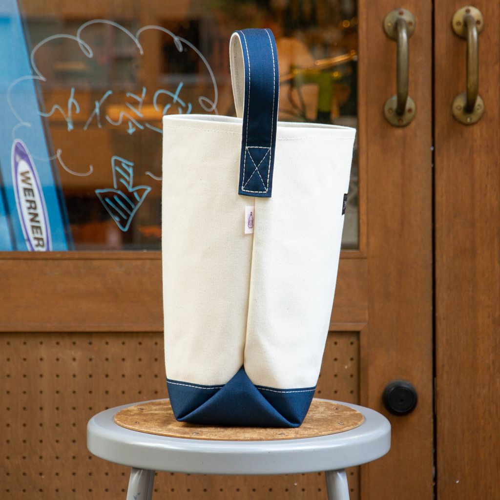BLUE LUG bottle tote navy BLUE LUG ONLINE STORE