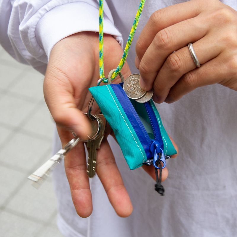 BLUE LUG* kozeni pouch (x-pac clear/red) - BLUE LUG ONLINE STORE