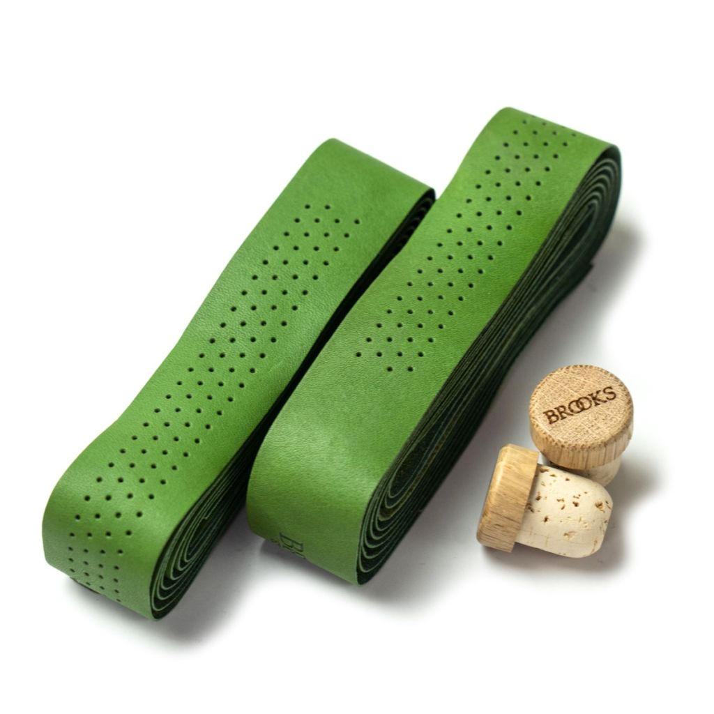 *BROOKS* leather bartape (apple green)