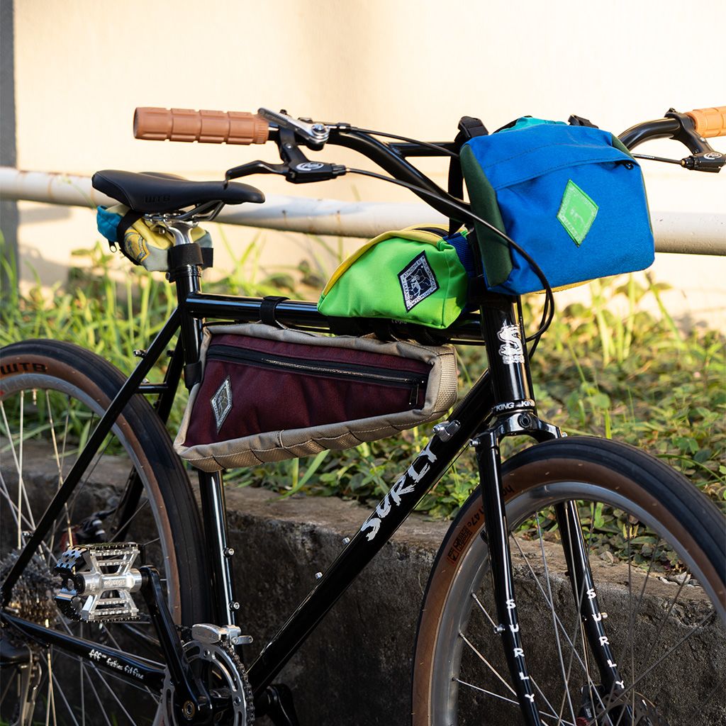 ATMOSPHERE MOUNTAIN WORKS* frame bag (small/purple) - BLUE LUG ONLINE STORE