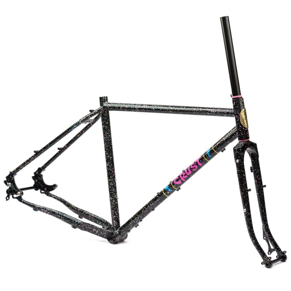 *CRUST BIKES* evasion frame (pastel speckle'd black)