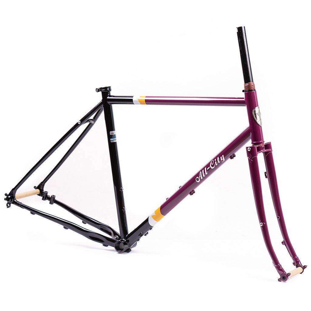 ALL-CITY* gorilla monsoon frame set (black/purple) - BLUE LUG 