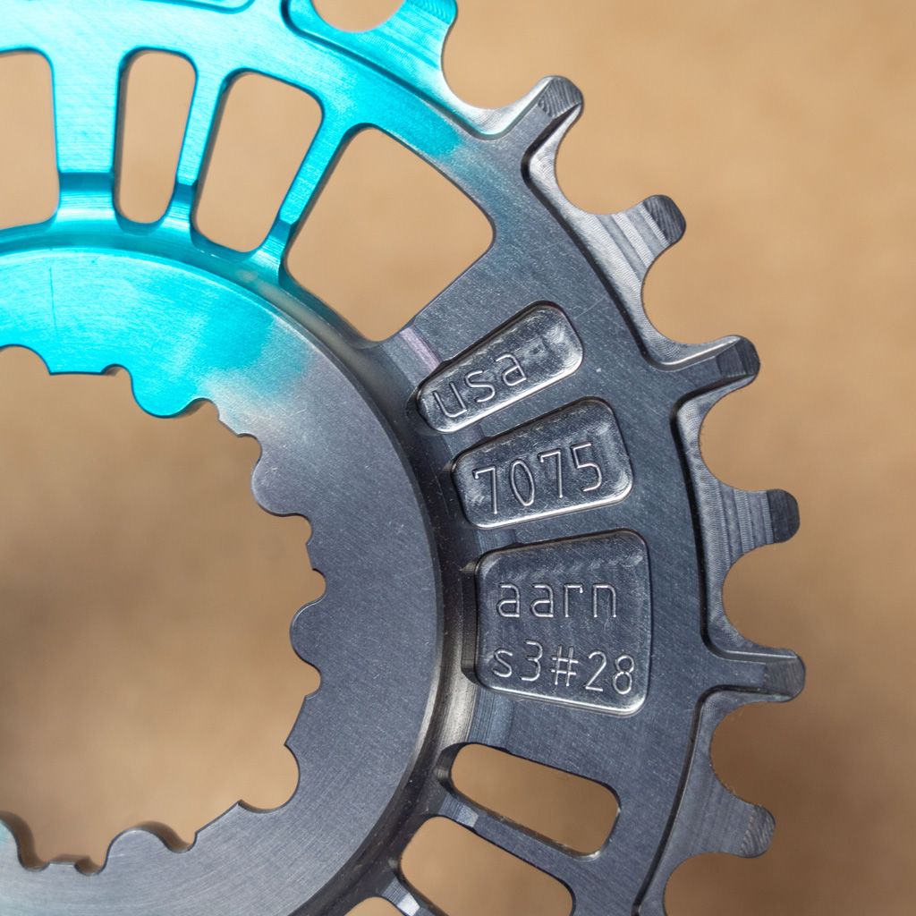 *AARN* DM 1X chainring (teal/gray)