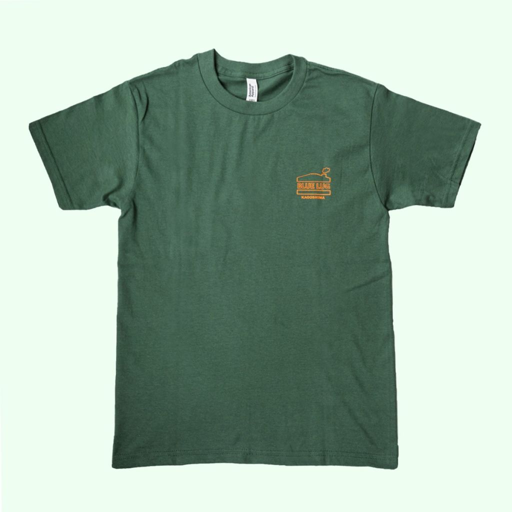 BLUE LUG* KAGOSHIMA shop t-shirt (forest green) - BLUE LUG ONLINE 