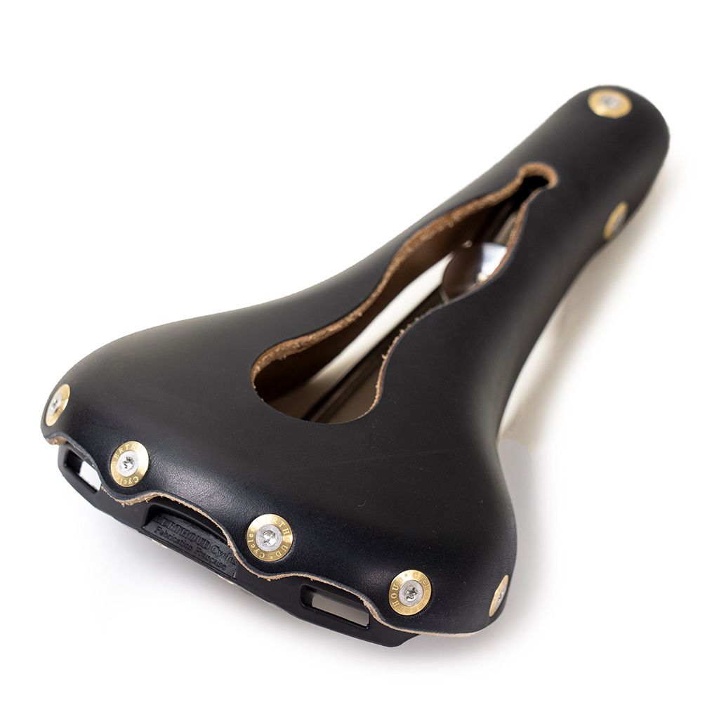 BERTHOUD* aravis open leather saddle (black) - BLUE LUG ONLINE STORE