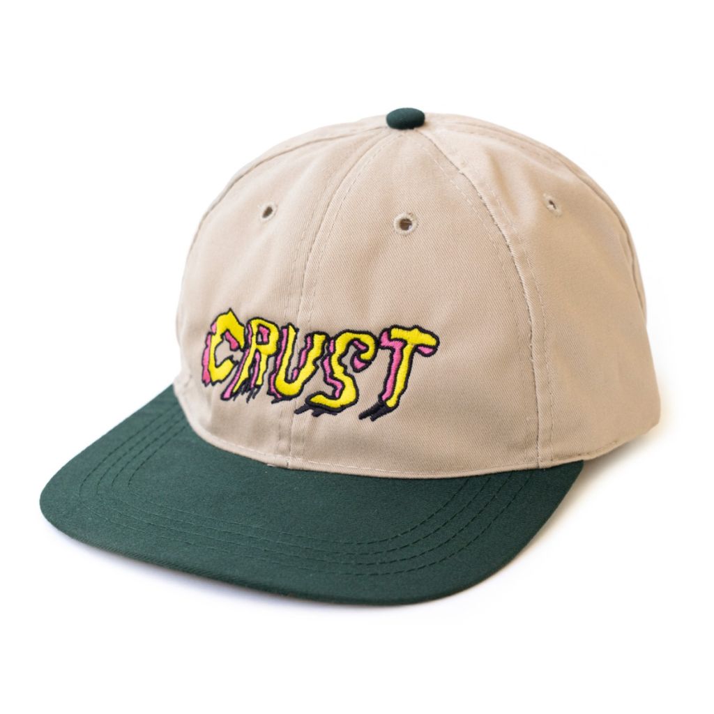 *CRUST BIKES* crust embroidered hat (khaki/green)