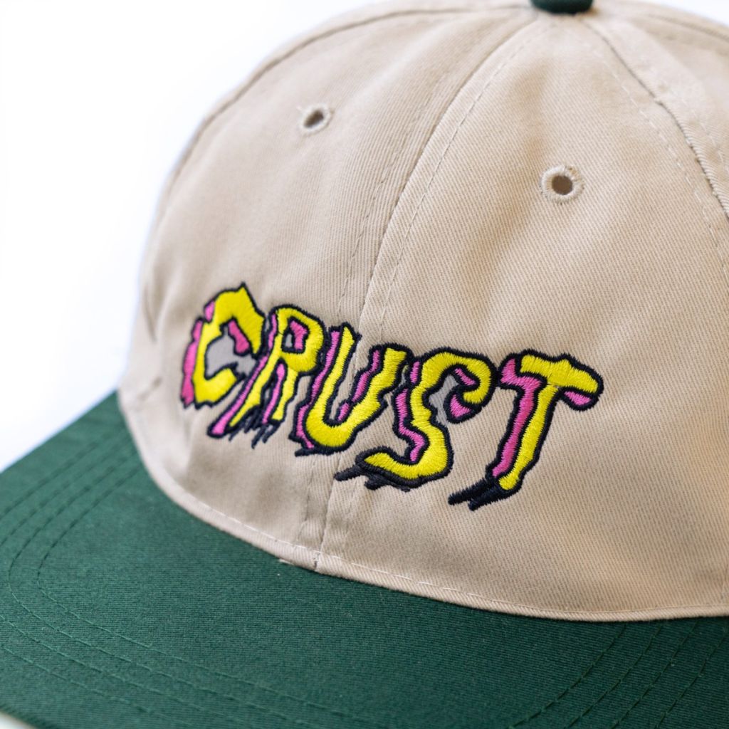 *CRUST BIKES* crust embroidered hat (khaki/green)