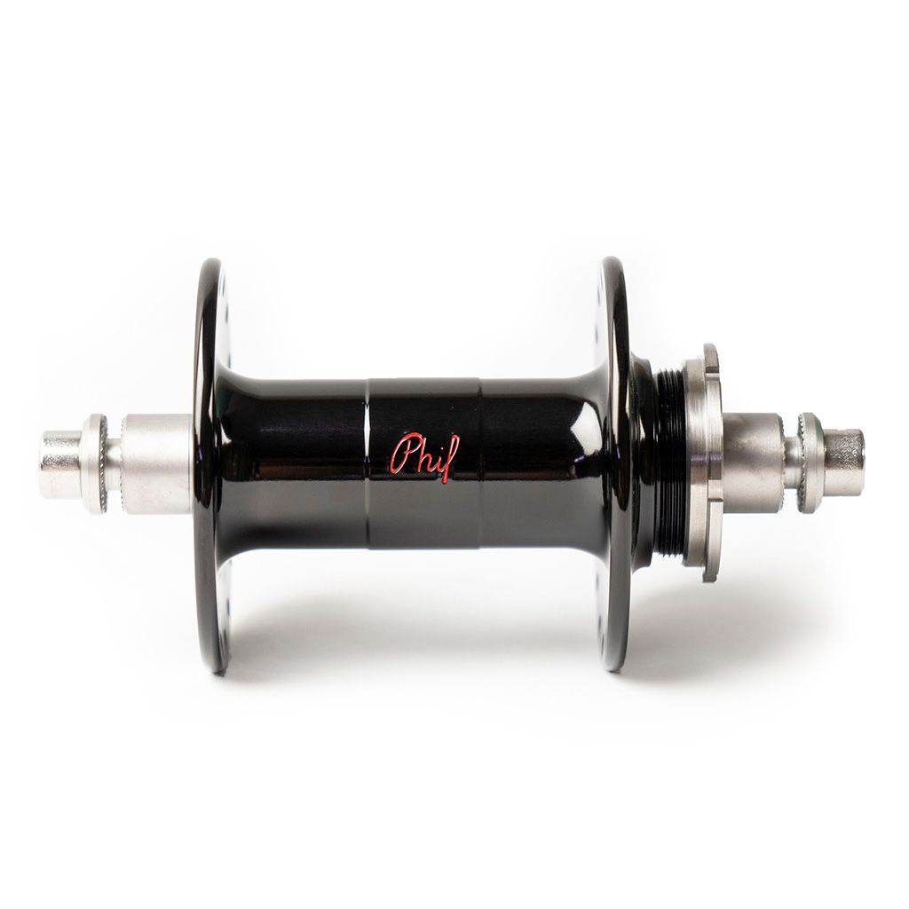 PHILWOOD* high flange track hub rear (black/single cog) - BLUE LUG