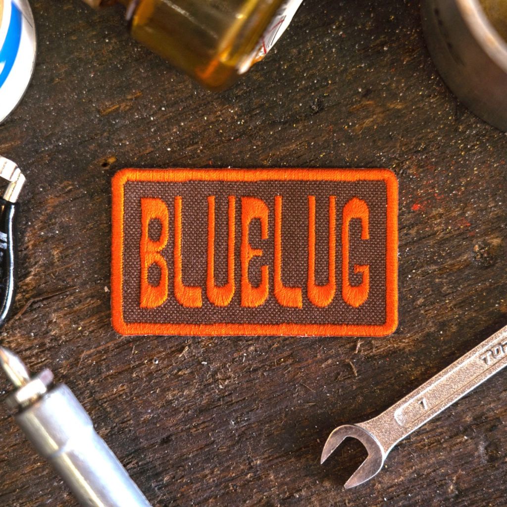 *BLUE LUG* logo patch (orange)