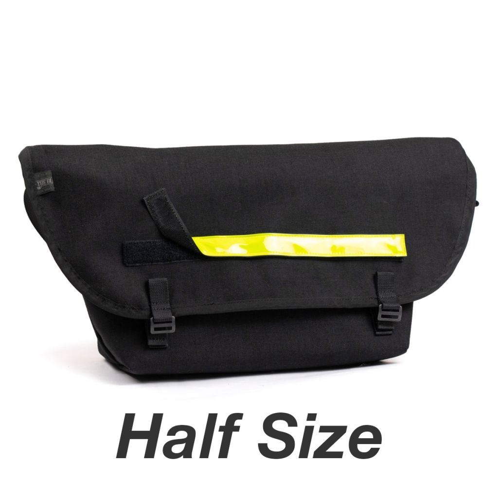 BLUE LUG* the messenger bag half (black/reflector) - BLUE LUG