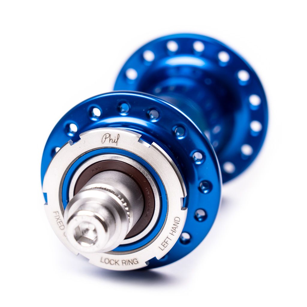 *PHILWOOD* low flange track hub rear (blue)