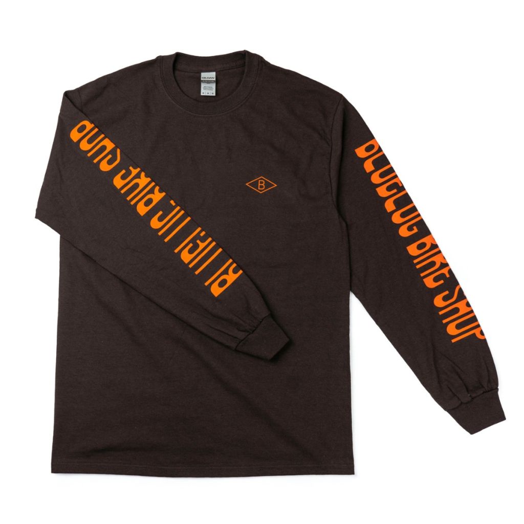 *BLUE LUG* bike shop long sleeve t-shirt (brown)