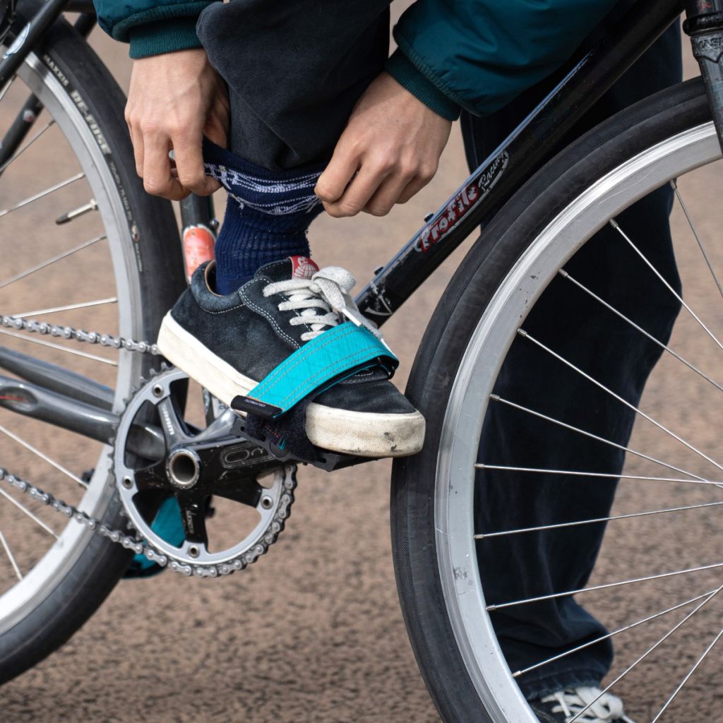 FAIRWEATHER* pedal straps narrow (x-pac teal) - BLUE LUG