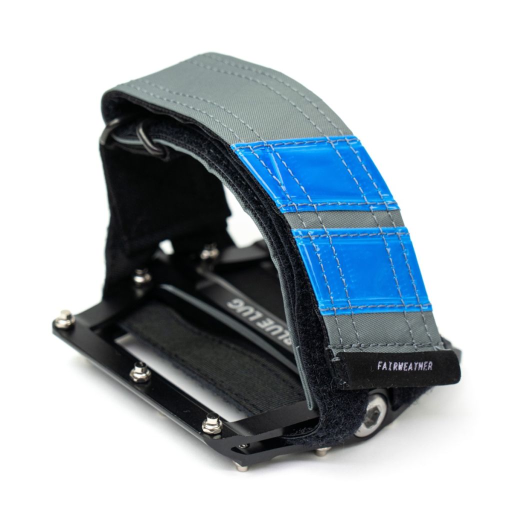 FAIRWEATHER* pedal strap (x-pac gray/reflector) - BLUE LUG ONLINE