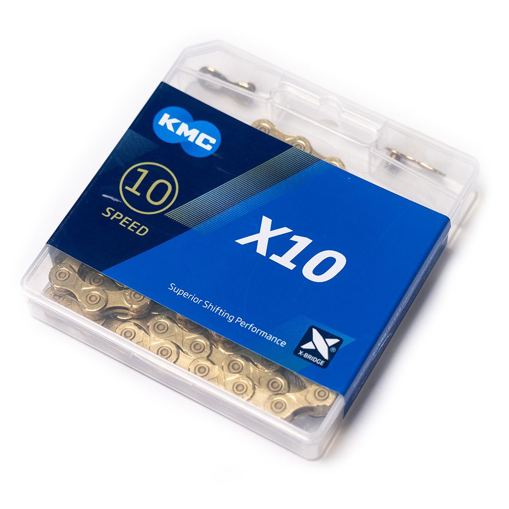 KMC* X10 chain (ti-gold) - BLUE LUG ONLINE STORE