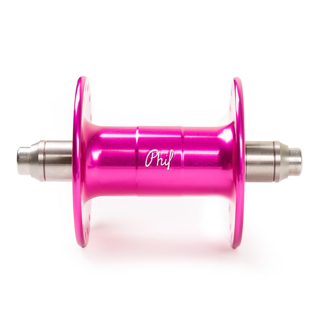 PHILWOOD* high flange track hub front (pink) - BLUE LUG ONLINE STORE