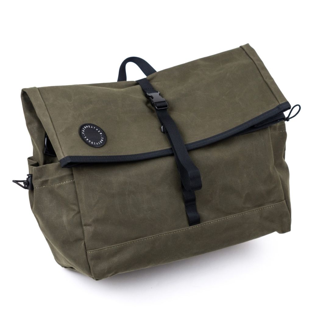 FAIRWEATHER* brompton bag (wax dark olive) - BLUE LUG ONLINE STORE