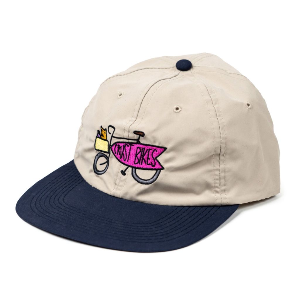 *CRUST BIKES* surfercargo embroidered hat (light beige/navy)