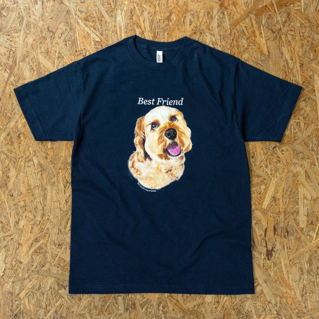 *BLUE LUG* best friend t-shirt for guuyan (navy)