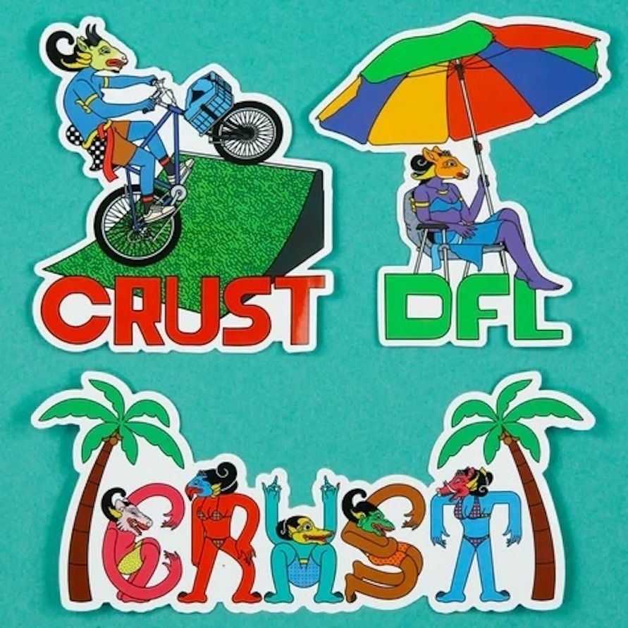 *CRUST BIKES* sticker pack