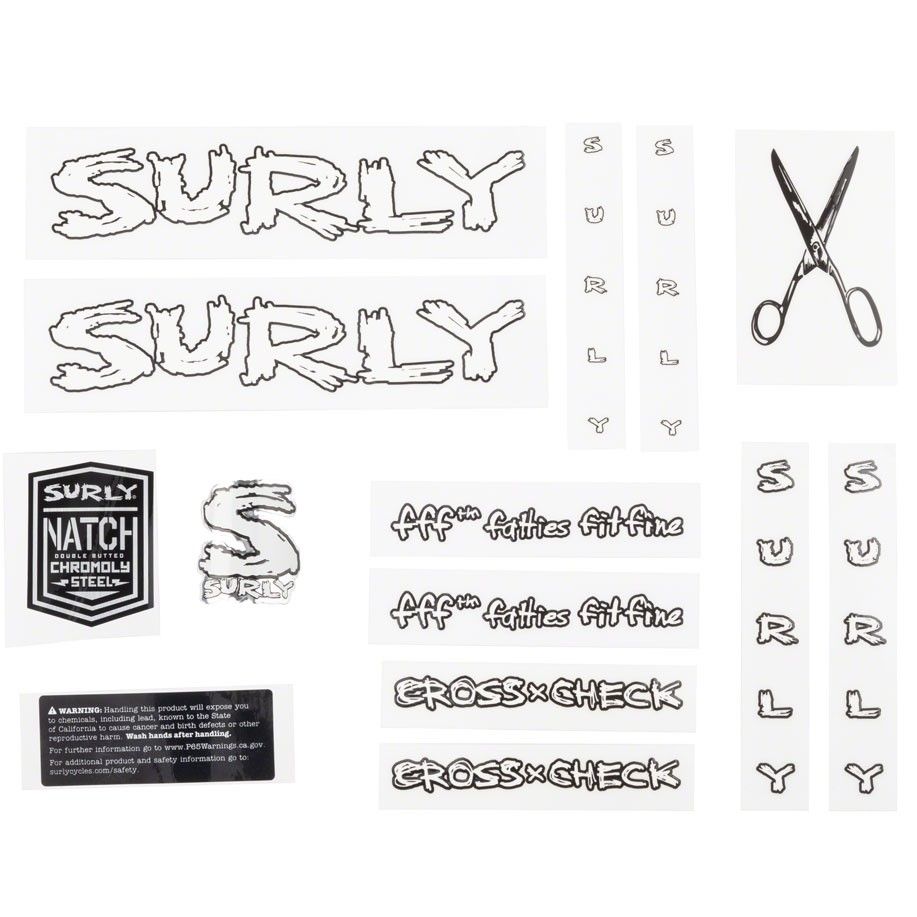 SURLY* crosscheck new frame decal set (black) - BLUE LUG ONLINE STORE