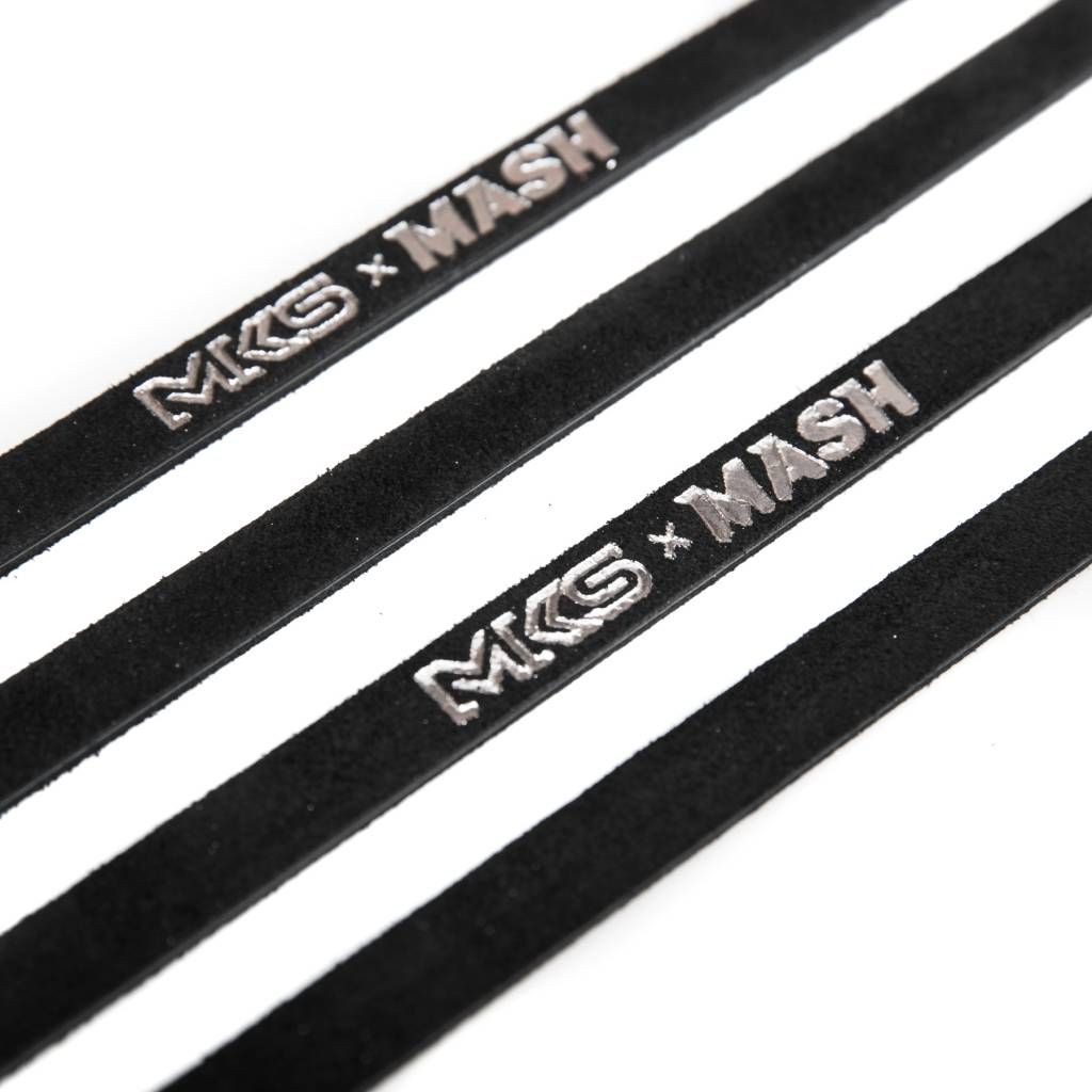 *MASH* MKS × MASH leather double toe straps (black)