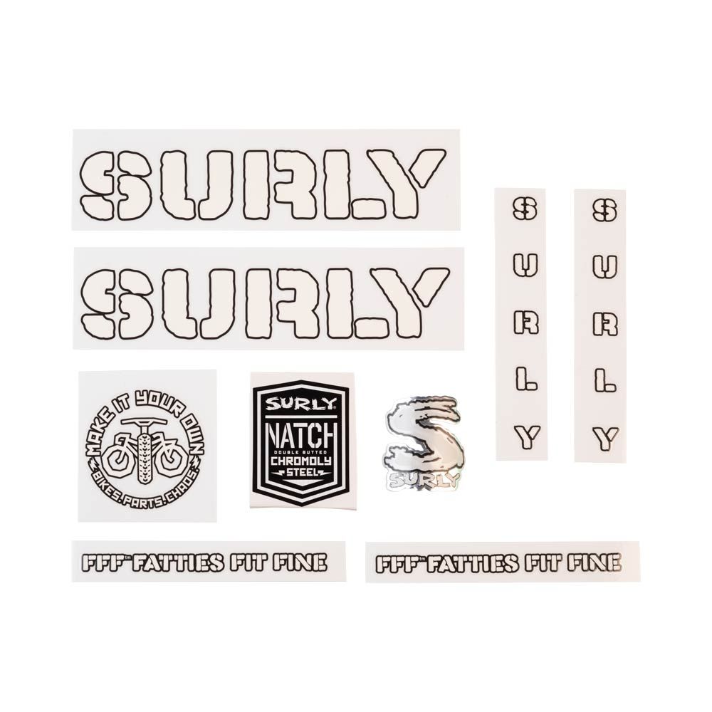 SURLY* overspray frame decal set (white) - BLUE LUG ONLINE STORE