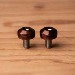 *BLUE LUG* bumpy crank cap set (brown)