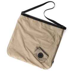 *FAIRWEATHER* packable sacoche (gray beige)