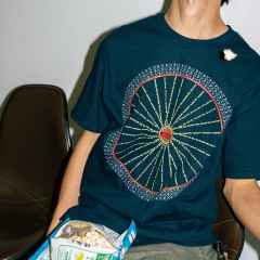 *BONESHAKER MTB×BLUE LUG* spoke tee (navy)　