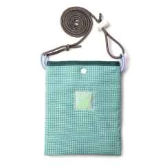 *BLUE LUG* mini sacoche (padding green check)