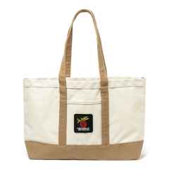 *DE MARTINI* canvas tote bag (white/tan)