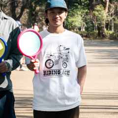 *BLUE LUG* riding ace t-shirt (white)