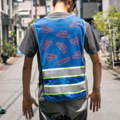 *OFF COURSE×BLUE LUG* side by side kangaroo safety vest (blue)