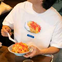 *中華立波×BLUE LUG* omucha t-shirt (white)