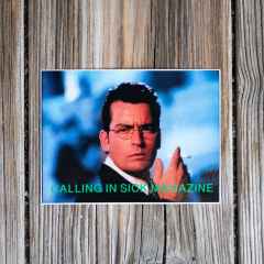 *CALLING IN SICK* charlie sheen smoking sticker