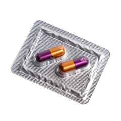 *ANALOG PILL* capsule cable end cap (purple/orange)