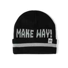 *BLUE LUG* reflector attention beanie (black)
