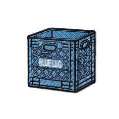 *BLUE LUG* milk crate patch (blue)