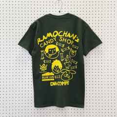 *DIA-COMPE×BLUE LUG* candy shop t-shirt (forest green)