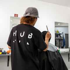 *BLUE LUG* HUB logo t-shirt (black)