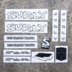 *SURLY* ice cream truck new frame decal set (white)