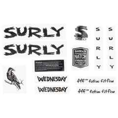 *SURLY* wednesday frame decal set (black)