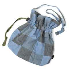 *BLUE LUG* horse feed bag (blue patchwork)
