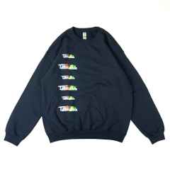 *100 TACOS×BLUE LUG* crewneck sweatshirt (navy)