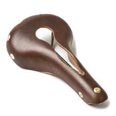 *BERTHOUD* aravis open leather saddle (brown)