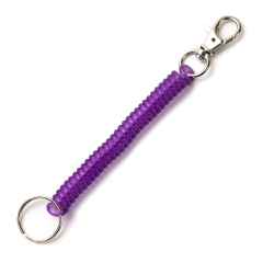 *SUPER COIL* clip on key coil (clear purple)