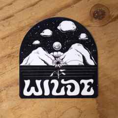 *WILDE* nick potts sticker (black & white)