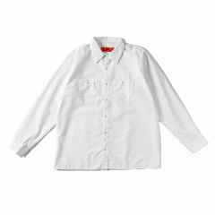 *BLUE LUG* box cut mechanic shirt (white)